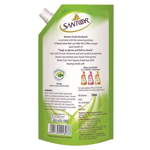 Santor Handwash - Fresh , 750 ml